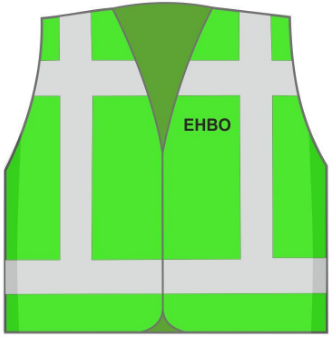 Veiligheidsvest met opdruk EHBO Groen